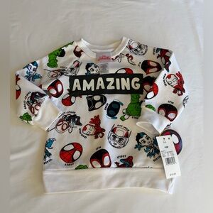 Spider-Man Toddler Sweatshirt 18M NWT Long Sleeve Graphic Pullover